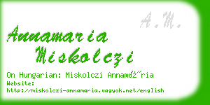 annamaria miskolczi business card